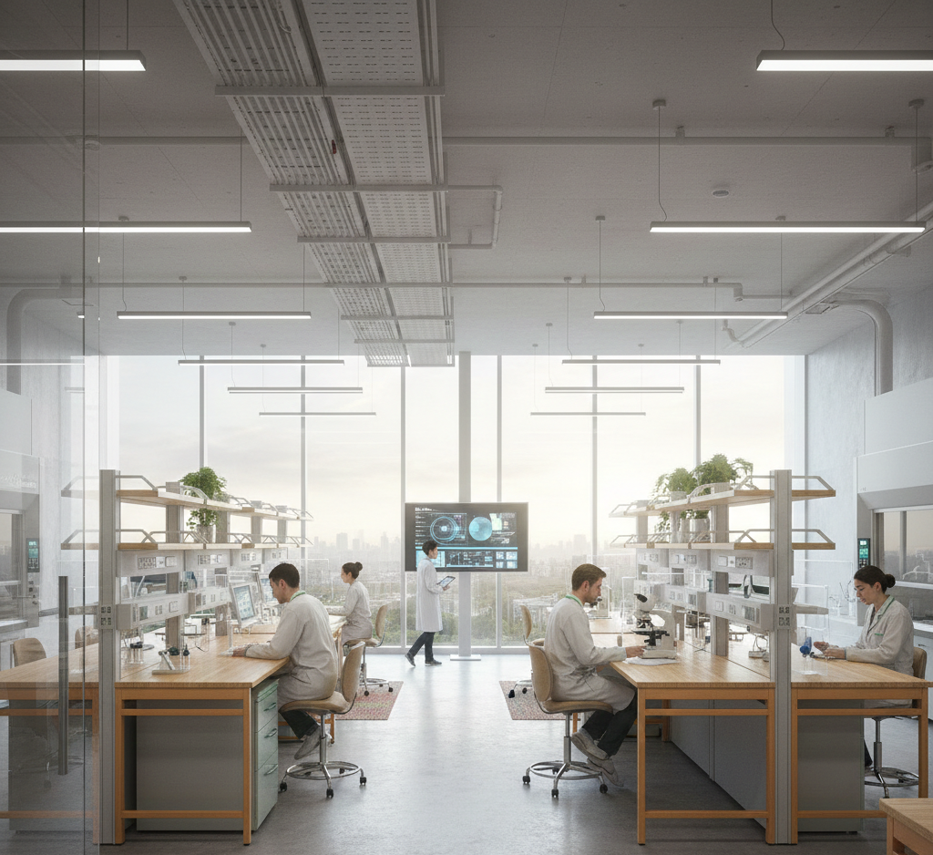 Future vision of a purpose-designed laboratory campus with validated specialist infrastructure and scientific adjacency